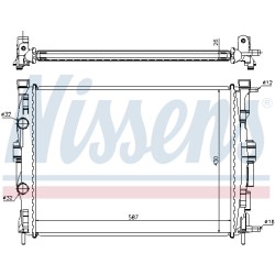 Radiateur Refroidissement Moteur Pour Renault Grand Scénic II Megane 7711135784