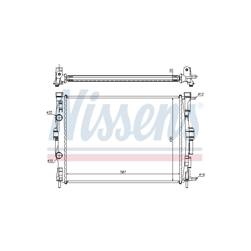 Radiateur Refroidissement Moteur Pour Renault Grand Scénic II Megane 7711135784