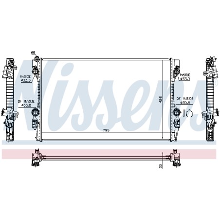 Radiateur Refroidissement Moteur Pour Porsche Cayenne Panamera 97010613102