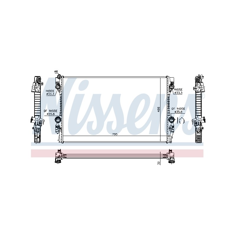 Radiateur Refroidissement Moteur Pour Porsche Cayenne Panamera 97010613102