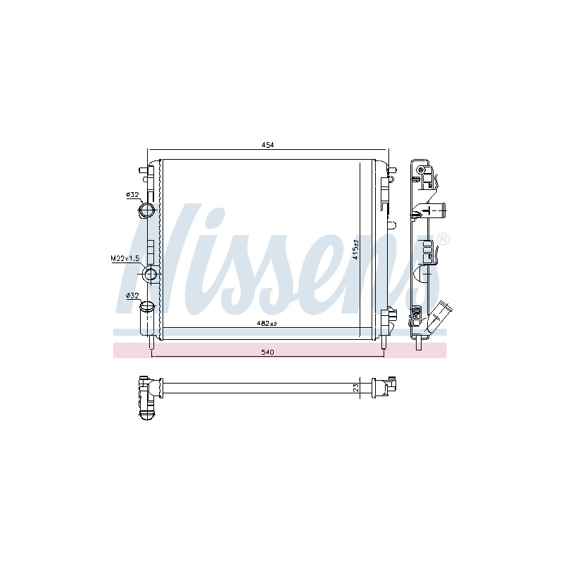 Radiateur Refroidissement Moteur Pour Renault Dacia Nissan 8200211563 2140000QAX