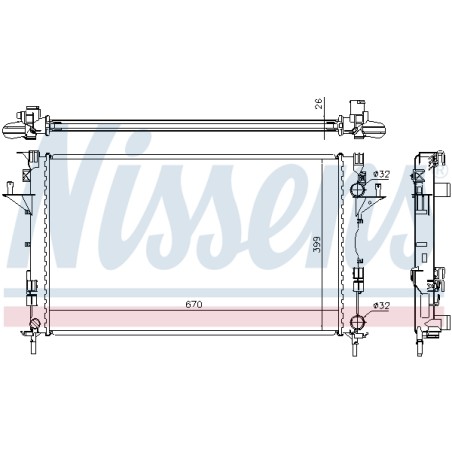 Radiateur Refroidissement Moteur Pour Renault Espace IV Laguna II 7711134658