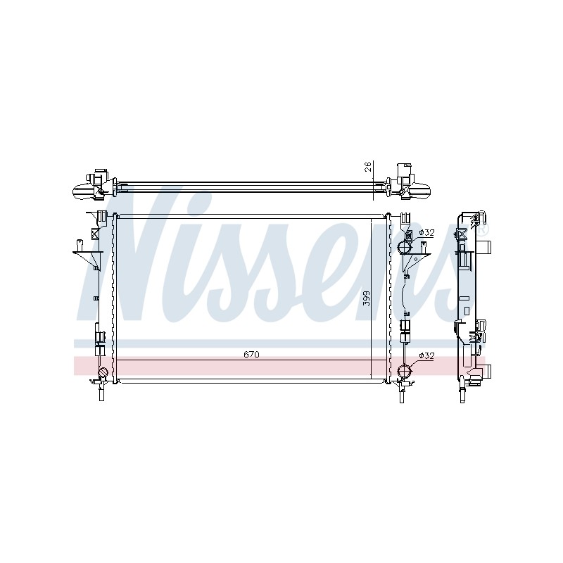Radiateur Refroidissement Moteur Pour Renault Espace IV Laguna II 7711134658