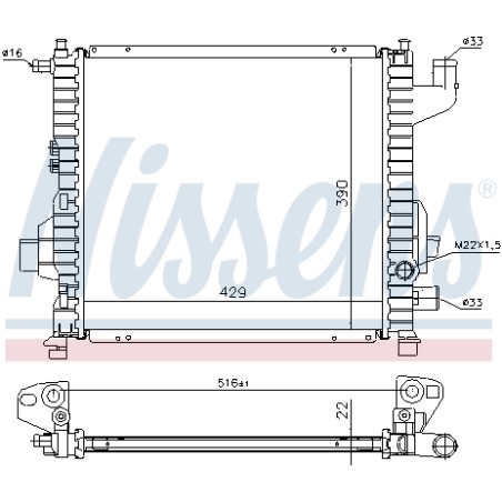 Radiateur Refroidissement Moteur Pour Renault Twingo I 7701042415 7701045211