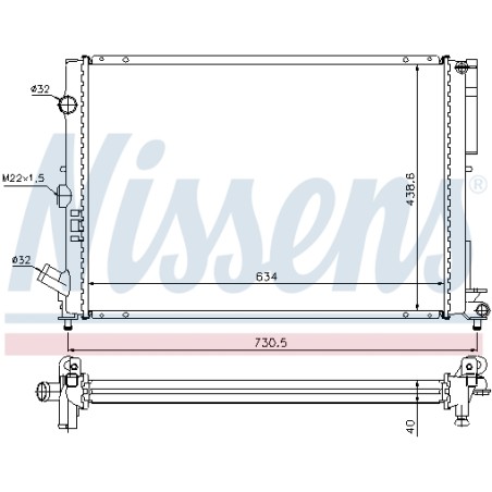 Radiateur Refroidissement Moteur Pour Renault Avantime Espace III 6025310088