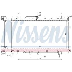 Radiateur Refroidissement Moteur Pour Subaru Impreza 45111-FE000