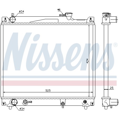 Radiateur Refroidissement Moteur Pour Suzuki Grand Vitara I 1770065D30