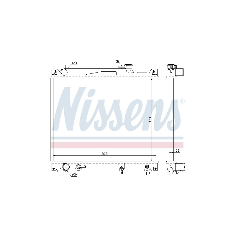 Radiateur Refroidissement Moteur Pour Suzuki Grand Vitara I 1770065D30