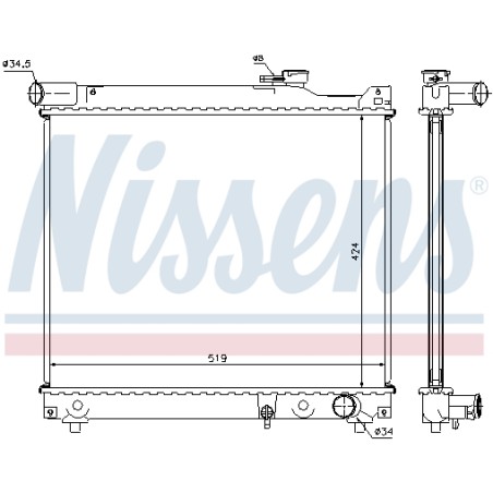 Radiateur Refroidissement Moteur Pour Suzuki Grand Vitara I 0440078E20
