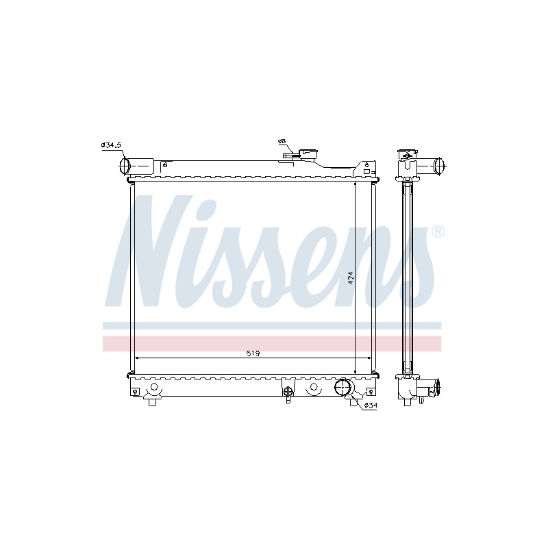 Radiateur Refroidissement Moteur Pour Suzuki Grand Vitara I 0440078E20