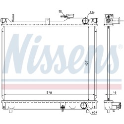 Radiateur Refroidissement Moteur Pour Suzuki Grand Vitara I 17700-66D01