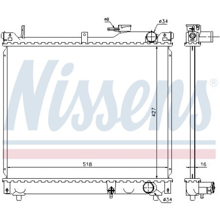 Radiateur Refroidissement Moteur Pour Suzuki Grand Vitara I 17700-66D01