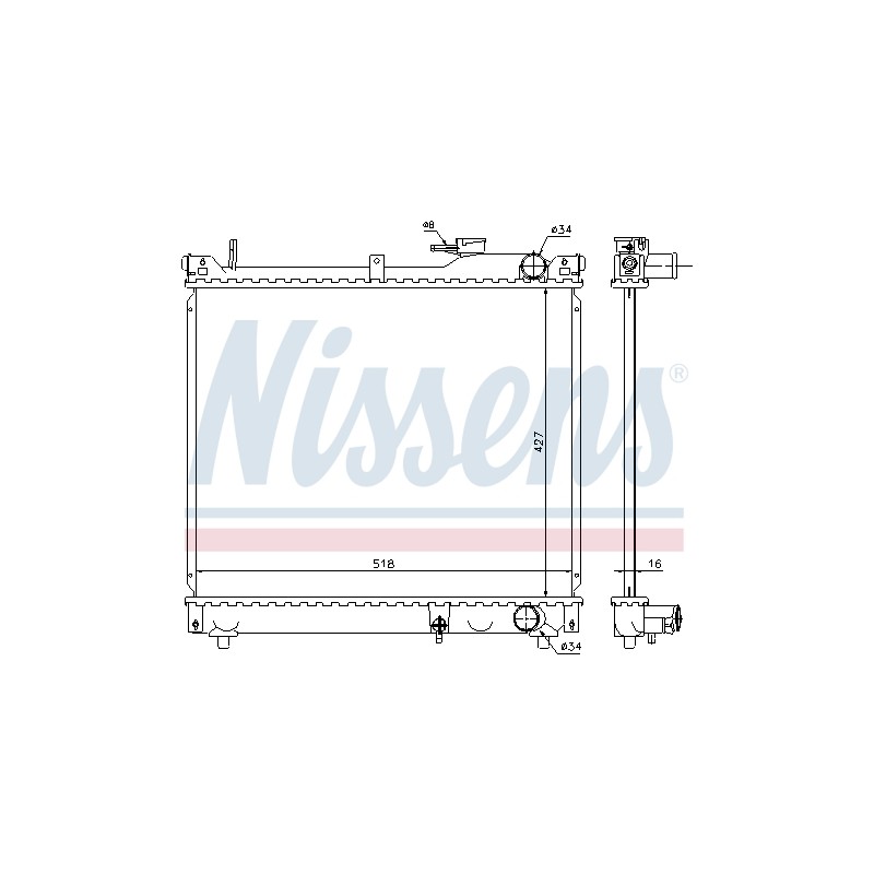 Radiateur Refroidissement Moteur Pour Suzuki Grand Vitara I 17700-66D01