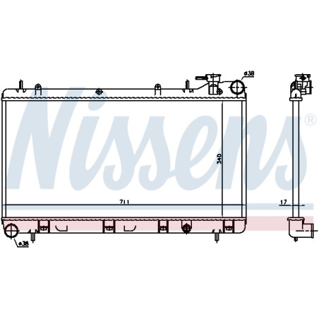 Radiateur Refroidissement Moteur Pour Subaru Forester Impreza 45111FA040