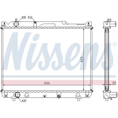 Radiateur Refroidissement Moteur Pour Suzuki Grand Vitara I 17700-68DA0