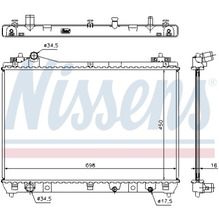 Radiateur Refroidissement Moteur Pour Suzuki Grand Vitara II 17700-67J00