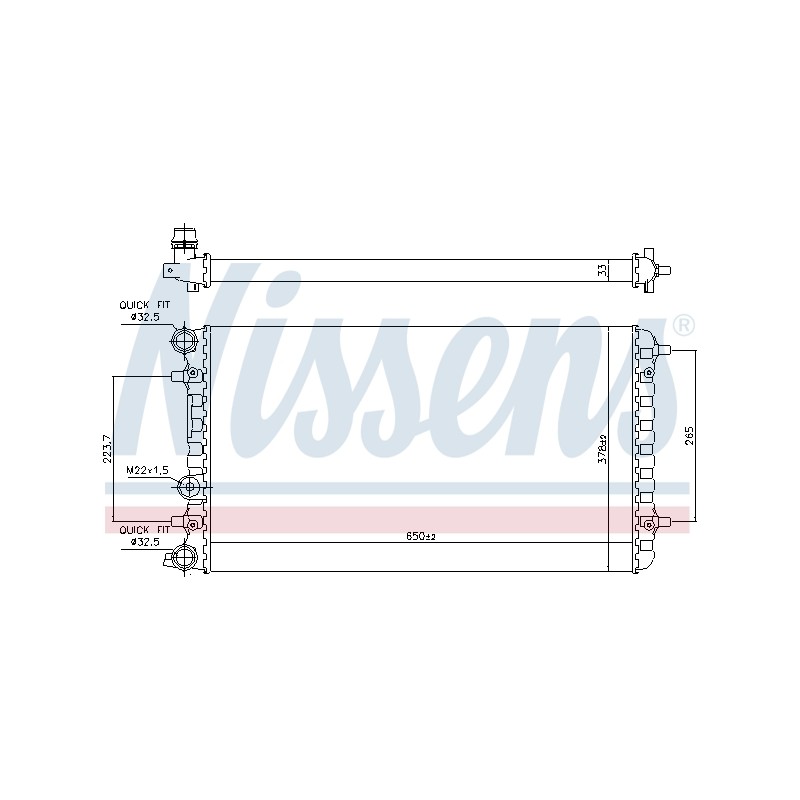 Radiateur Refroidissement Moteur Pour VW New Beetle 1C0.121.253A 1C0.121.253C