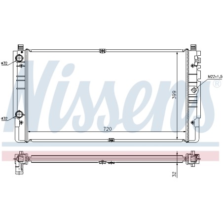 Radiateur Refroidissement Moteur Pour VW California T4 7D0.121.253 7D0121253C