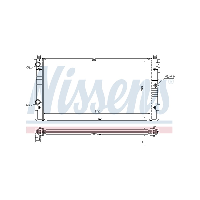 Radiateur Refroidissement Moteur Pour VW California T4 7D0.121.253 7D0121253C