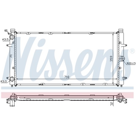 Radiateur Refroidissement Moteur Pour VW California T4 701.121.253E 701.121.253F