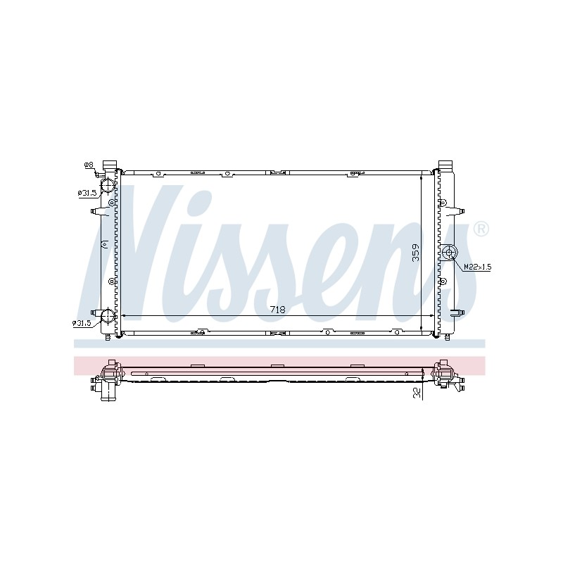 Radiateur Refroidissement Moteur Pour VW California T4 701.121.253E 701.121.253F