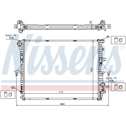 Radiateur Refroidissement Moteur Pour VW Audi Porsche 955.106.4201 95510614200
