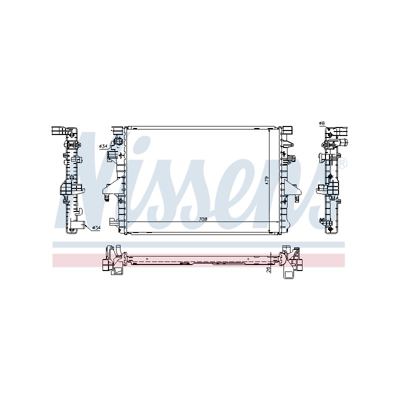 Radiateur Refroidissement Moteur Pour VW California T5 Multivan V 7E0.121.253A