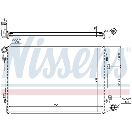 Radiateur Refroidissement Moteur Pour VW Audi Seat Altea Leon Skoda 3C0.121.253R