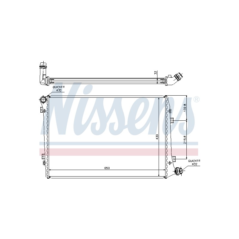 Radiateur Refroidissement Moteur Pour VW Audi Seat Altea Leon Skoda 3C0.121.253R
