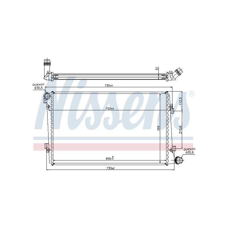 Radiateur Refroidissement Moteur Pour VW Audi Seat Skoda 1K0.121.251AK