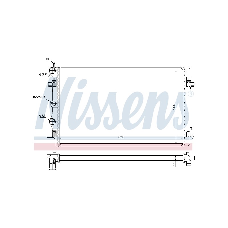 Radiateur Refroidissement Moteur Pour VW Polo Audi A1 Seat Skoda 6R0.121.253D
