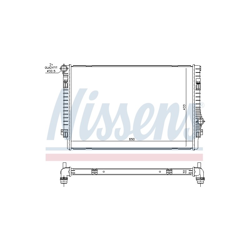 Radiateur Refroidissement Moteur Pour VW Audi Seat Skoda 5Q0121251EP 5Q0121251ET