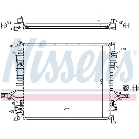 Radiateur Refroidissement Moteur Pour Volvo XC90 I Van 8602804 8602866 8602867