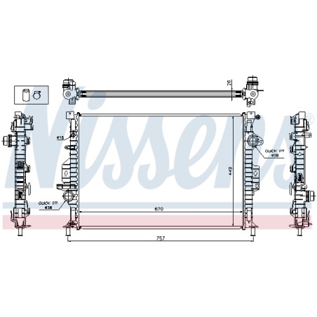 Radiateur Refroidissement Moteur Pour Ford Land Rover Volvo 1897409 30792221