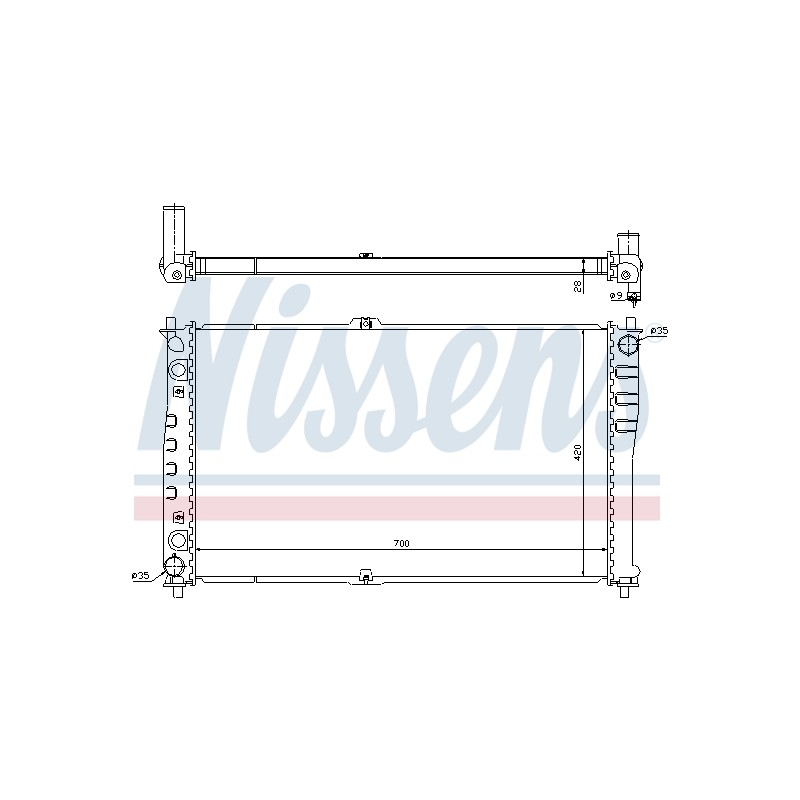 Radiateur Refroidissement Moteur Pour Kia Carnival I II 0K55215200C