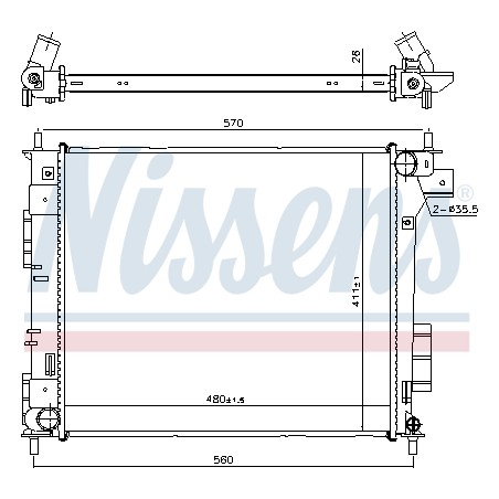 Radiateur Refroidissement Moteur Pour Kia Soul II 25310B2400