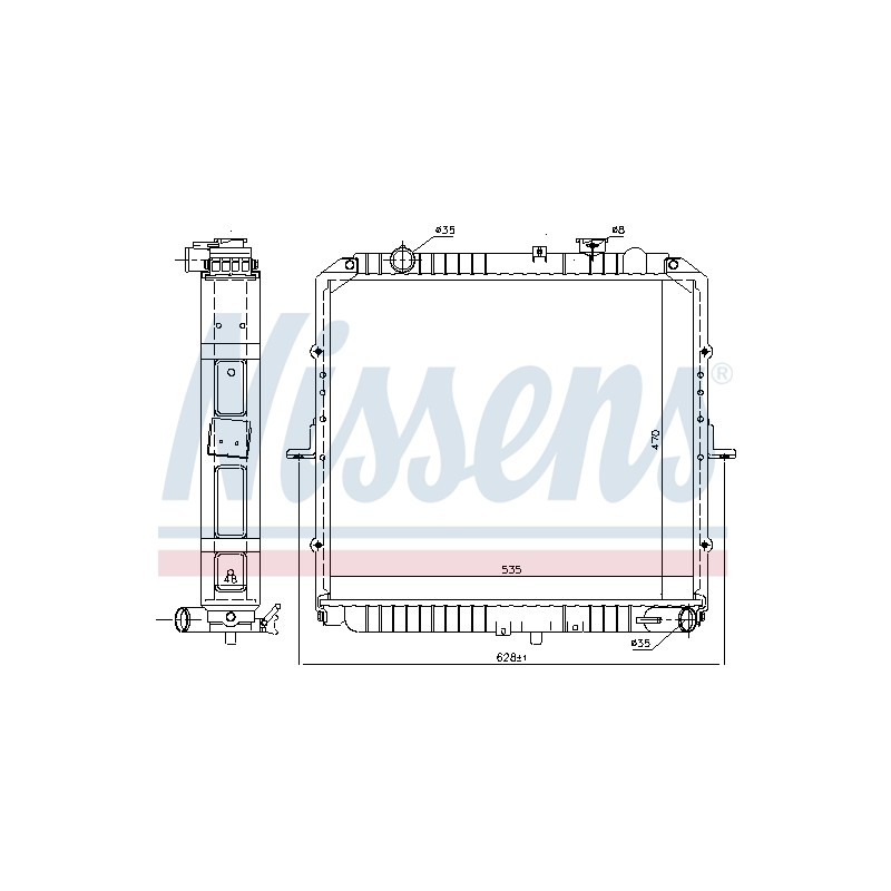Radiateur Refroidissement Moteur Pour Kia Bongo K2500 0K63K-15200B 0K63K-15200C