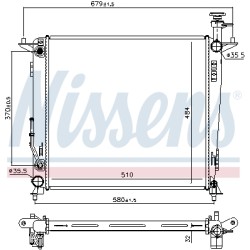 Radiateur Refroidissement Moteur Pour Kia Sorento III 25310C5270