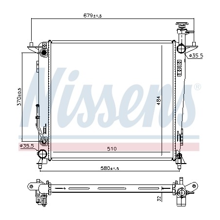 Radiateur Refroidissement Moteur Pour Kia Sorento III 25310C5270