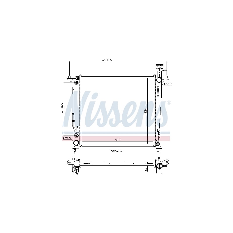 Radiateur Refroidissement Moteur Pour Kia Sorento III 25310C5270