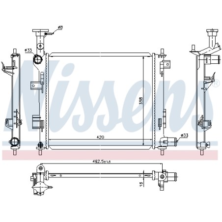 Radiateur Refroidissement Moteur Pour Kia Picanto 253101Y000 253101Y100