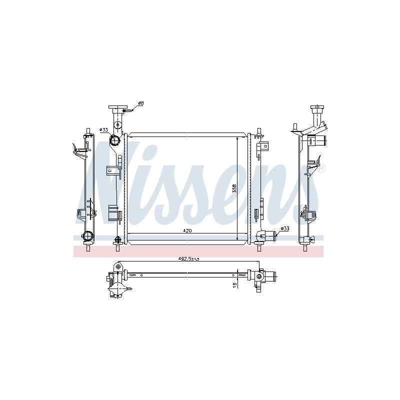Radiateur Refroidissement Moteur Pour Kia Picanto 253101Y000 253101Y100