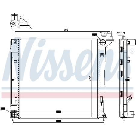 Radiateur Refroidissement Moteur Pour Kia Carens IV Van 25310-A4550 25310A4540