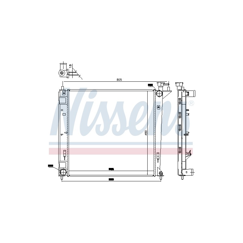 Radiateur Refroidissement Moteur Pour Kia Carens IV Van 25310-A4550 25310A4540
