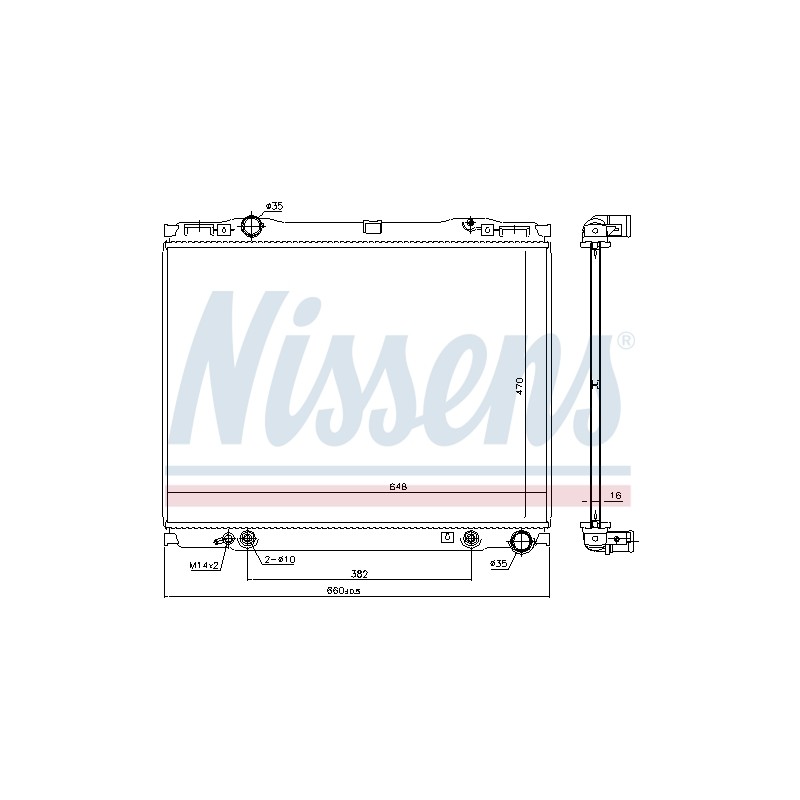 Radiateur Refroidissement Moteur Pour Kia Sorento I 253103E050 253103E056