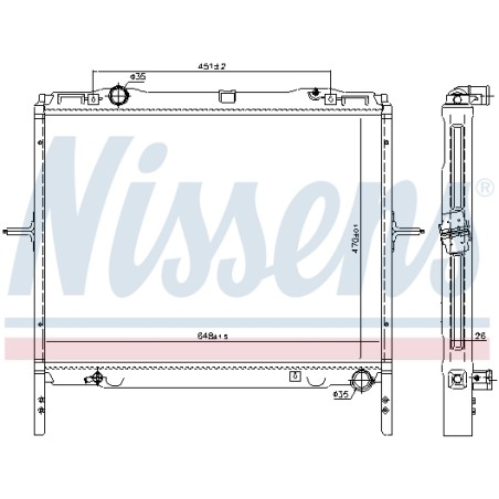 Radiateur Refroidissement Moteur Pour Kia Sorento I 253103E030 253103E036