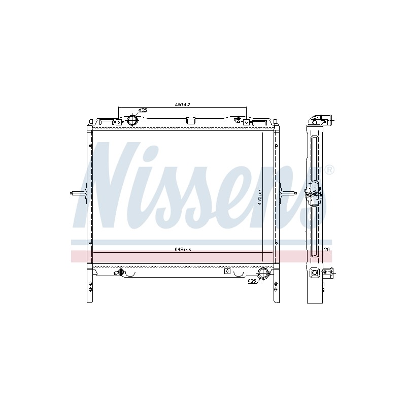 Radiateur Refroidissement Moteur Pour Kia Sorento I 253103E030 253103E036