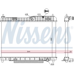 Radiateur Refroidissement Moteur Pour Ford B-Max Fiesta VI KA 1772874 5054660