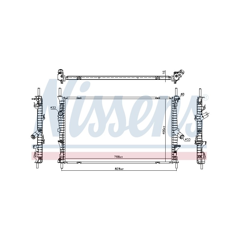 Radiateur Refroidissement Moteur Pour Ford Tourneo Transit 1771533 1776889