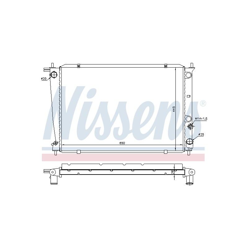 Radiateur Refroidissement Moteur Pour Hyundai H-1 Travel H-1/Starex 25310-4A100